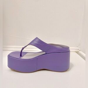 Brand new leather platform sandals size 39 Eur